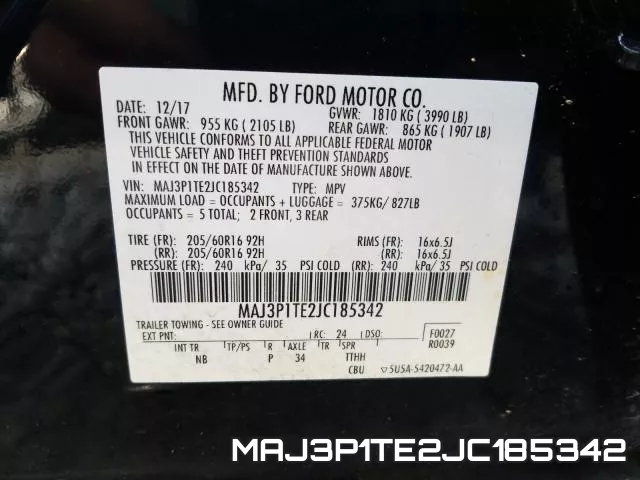 MAJ3P1TE2JC185342 фото 2