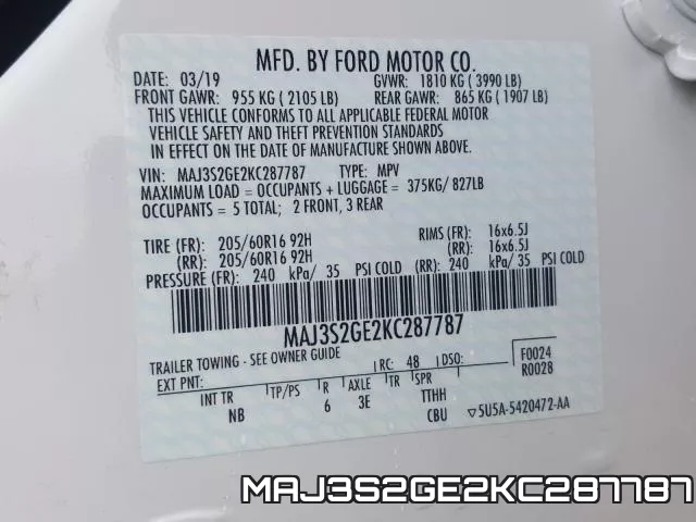 MAJ3S2GE2KC287787 фото 2