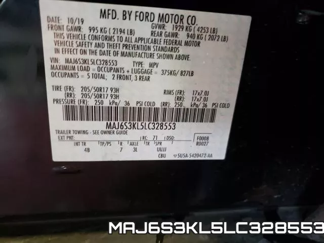 MAJ6S3KL5LC328553 фото 2