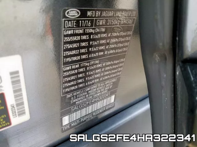 SALGS2FE4HA322341 фото 2