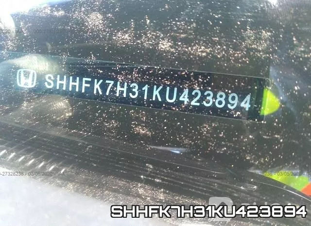 SHHFK7H31KU423894 фото 9