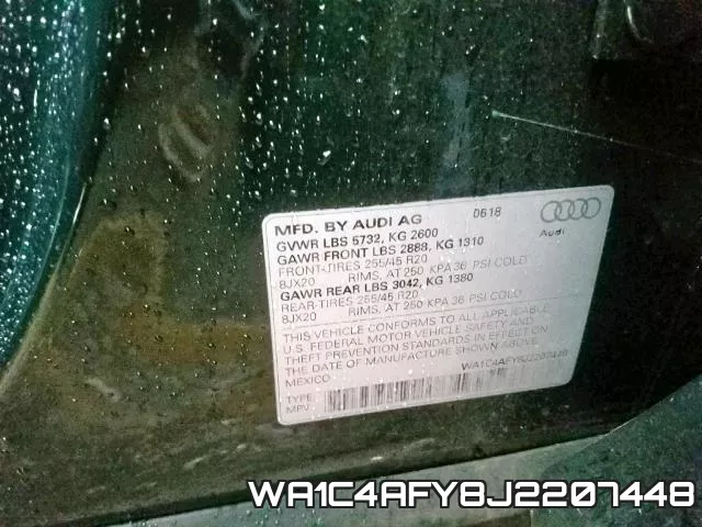 WA1C4AFY8J2207448 фото 2