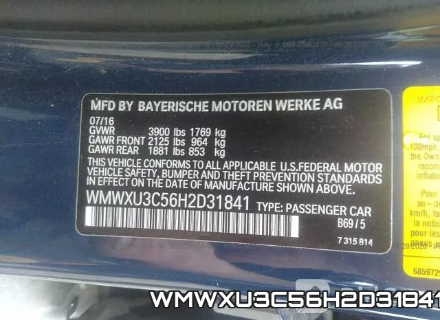 WMWXU3C56H2D31841 фото 10