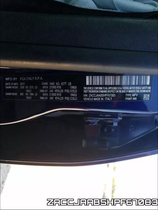 ZACCJAAB5HPF67083 фото 2