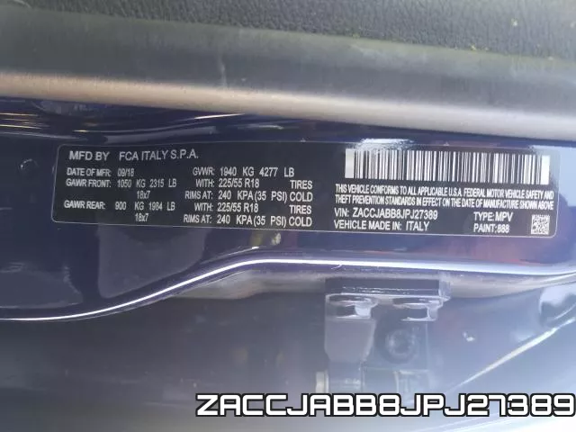 ZACCJABB8JPJ27389 фото 2