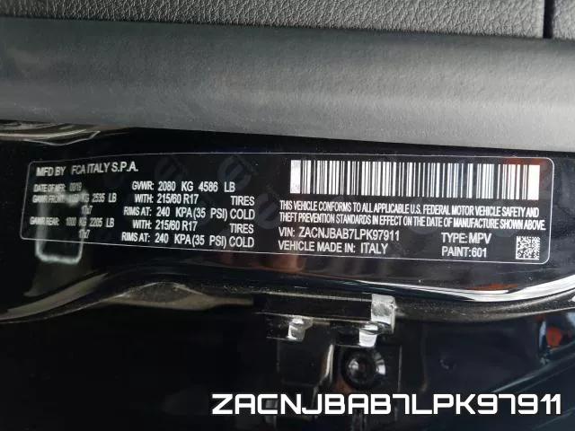 ZACNJBAB7LPK97911 фото 2