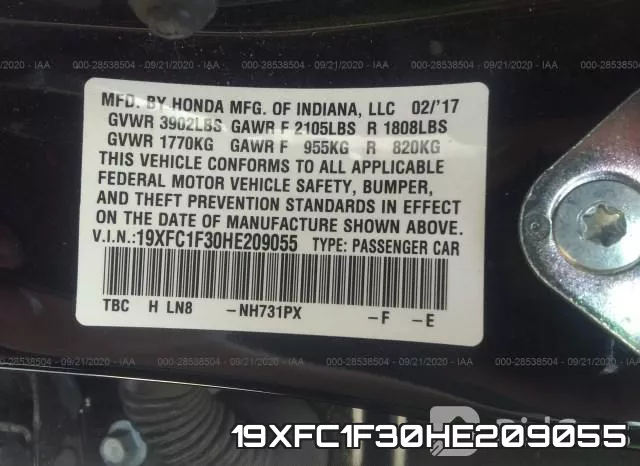 19XFC1F30HE209055 фото 10