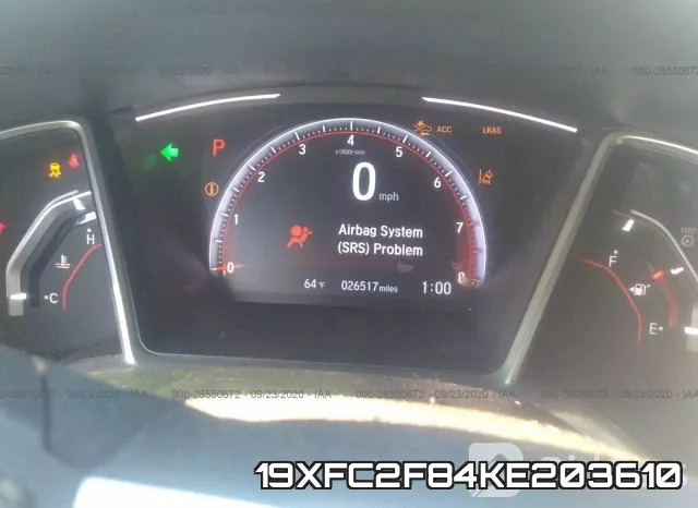 19XFC2F84KE203610 фото 8