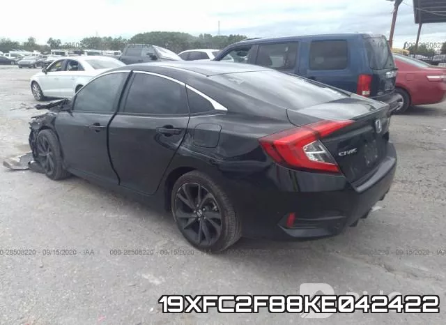 19XFC2F88KE042422 фото 4