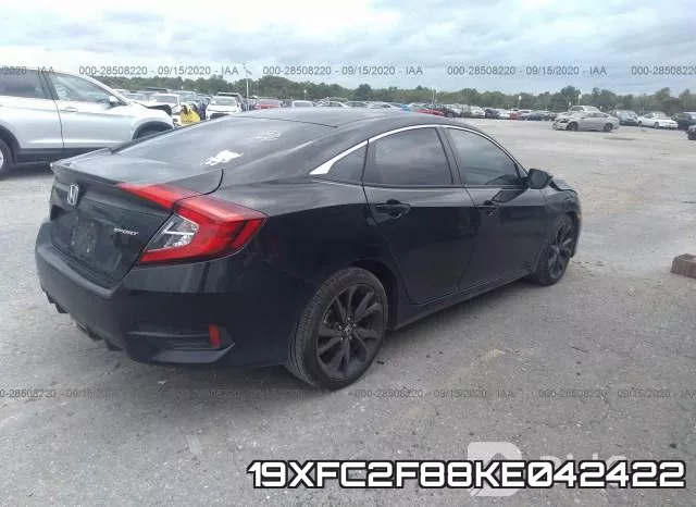 19XFC2F88KE042422 фото 5