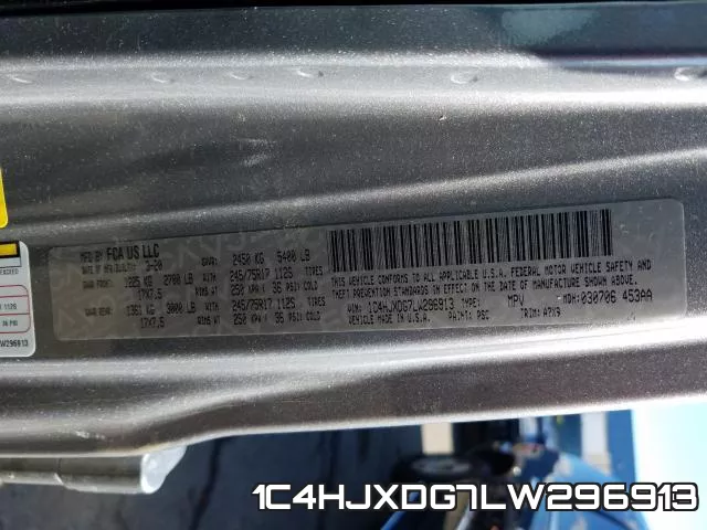 1C4HJXDG7LW296913 фото 2