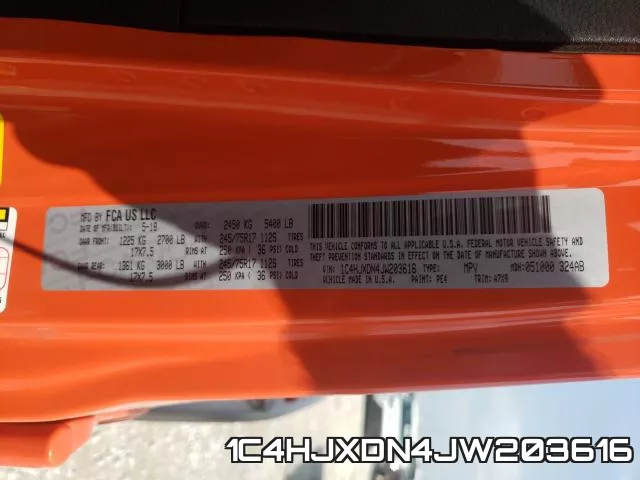 1C4HJXDN4JW203616 фото 2
