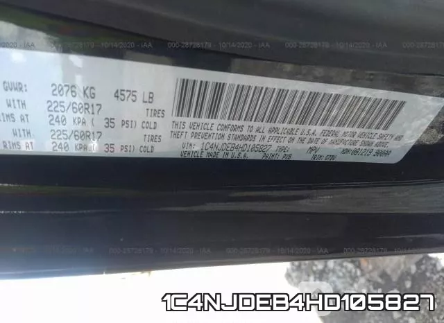 1C4NJDEB4HD105827 фото 10