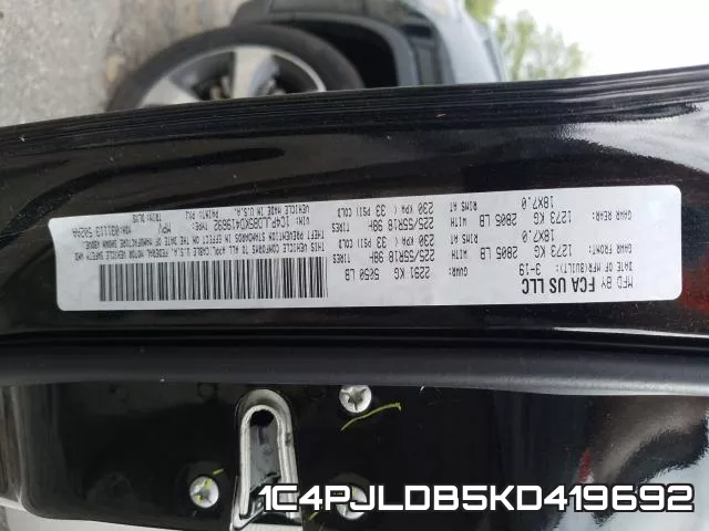 1C4PJLDB5KD419692 фото 2