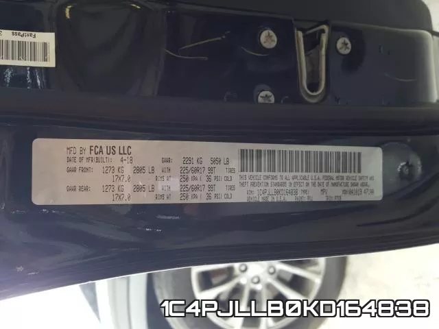 1C4PJLLB0KD164838 фото 2