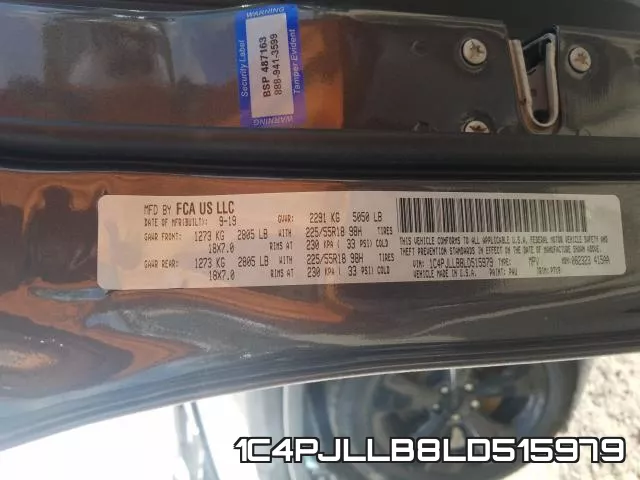 1C4PJLLB8LD515979 фото 2