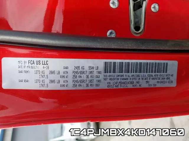 1C4PJMBX4KD147060 фото 2