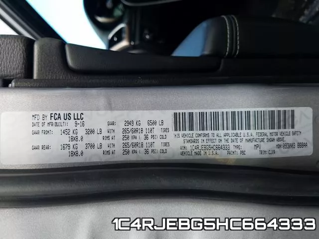 1C4RJEBG5HC664333 фото 2