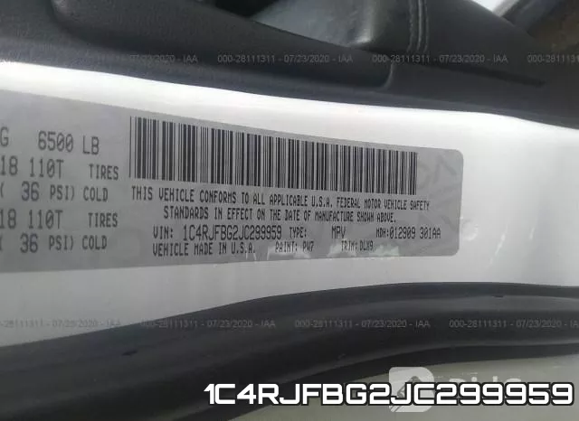 1C4RJFBG2JC299959 фото 10