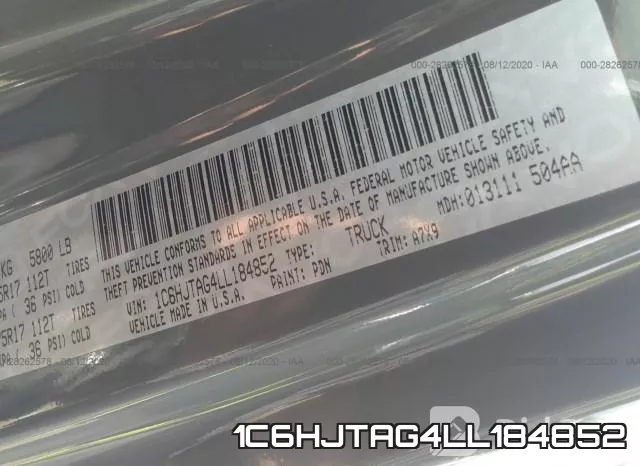 1C6HJTAG4LL184852 фото 10