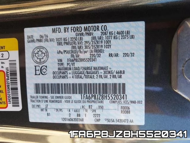 1FA6P8JZ8H5520341 фото 2