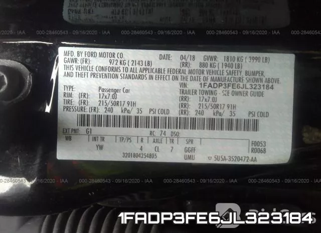 1FADP3FE6JL323184 фото 10