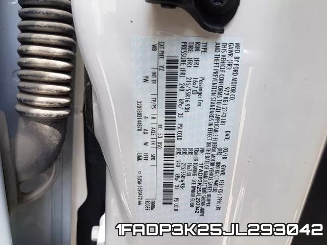 1FADP3K25JL293042 фото 2