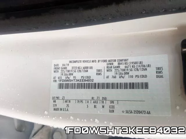 1FD0W5HT3KEE84032 фото 2