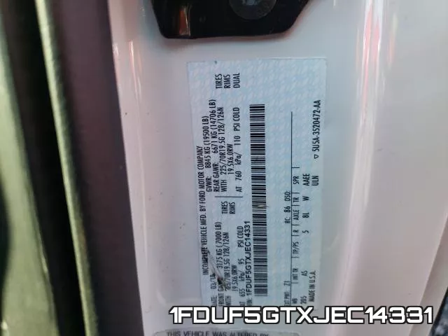 1FDUF5GTXJEC14331 фото 2