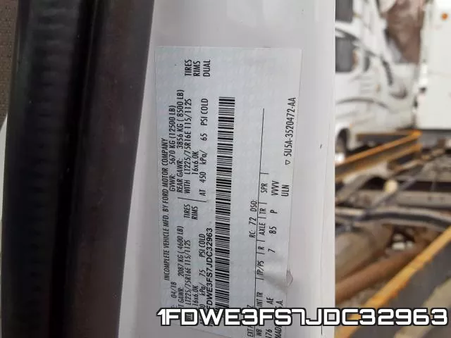 1FDWE3FS7JDC32963 фото 2