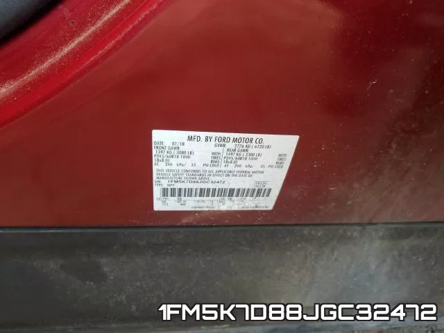 1FM5K7D88JGC32472 фото 2