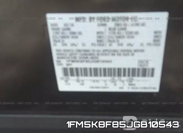 1FM5K8F85JGB10543 фото 10