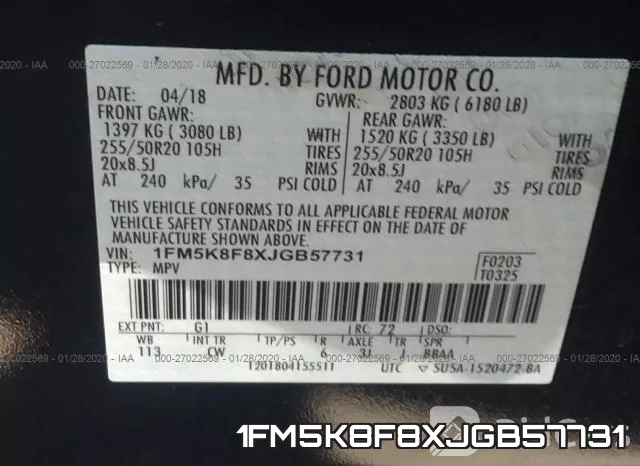 1FM5K8F8XJGB57731 фото 10