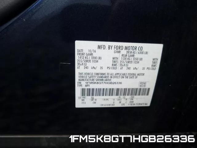 1FM5K8GT7HGB26336 фото 2