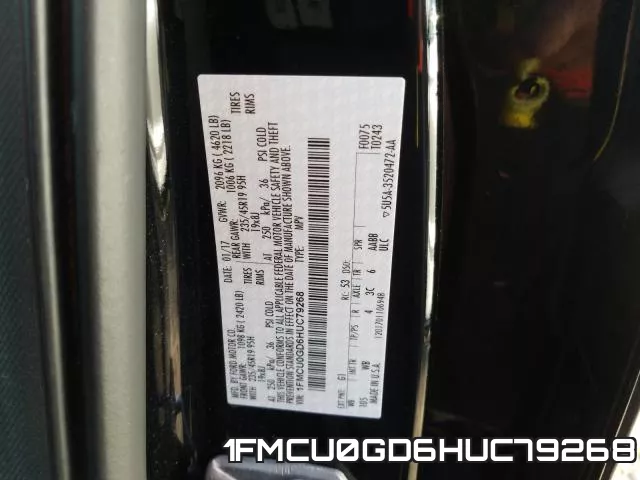 1FMCU0GD6HUC79268 фото 2