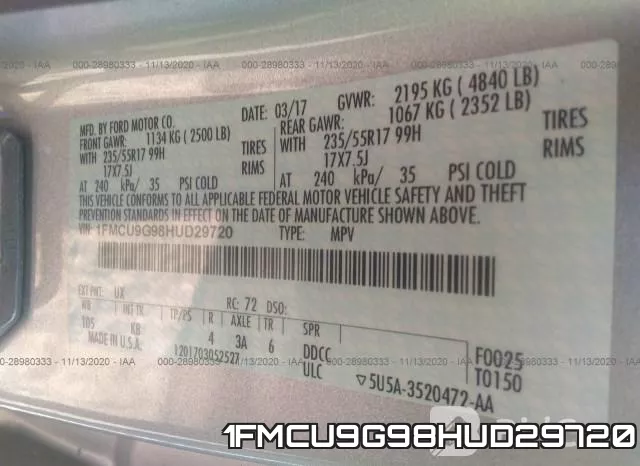 1FMCU9G98HUD29720 фото 10