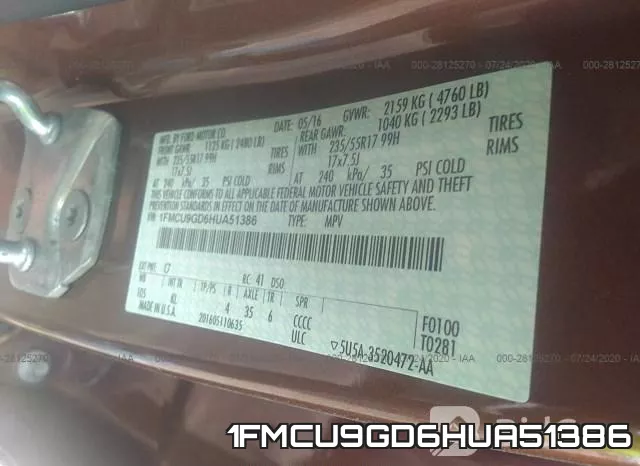 1FMCU9GD6HUA51386 фото 10