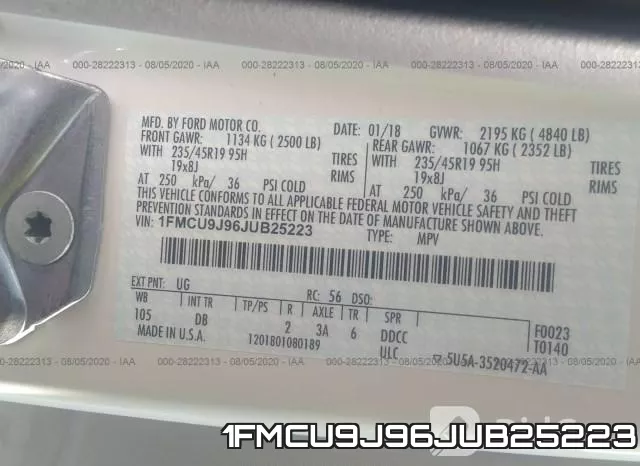1FMCU9J96JUB25223 фото 9
