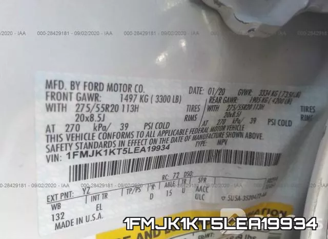 1FMJK1KT5LEA19934 фото 10