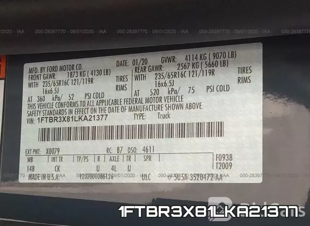 1FTBR3X81LKA21377 фото 10