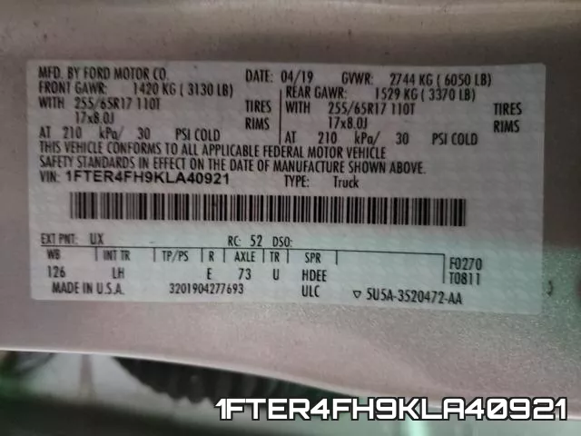 1FTER4FH9KLA40921 фото 2
