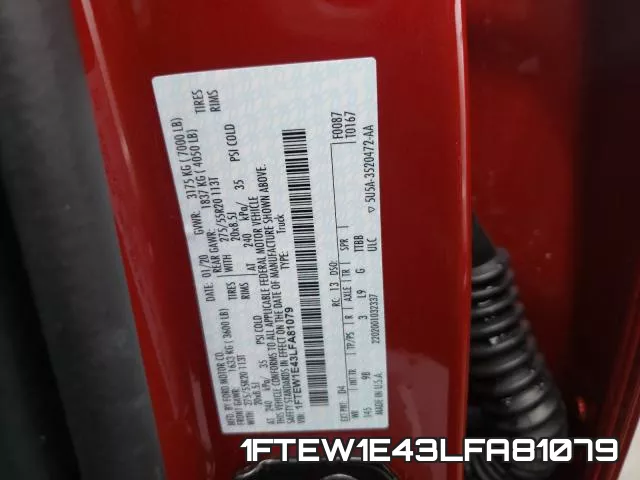 1FTEW1E43LFA81079 фото 2