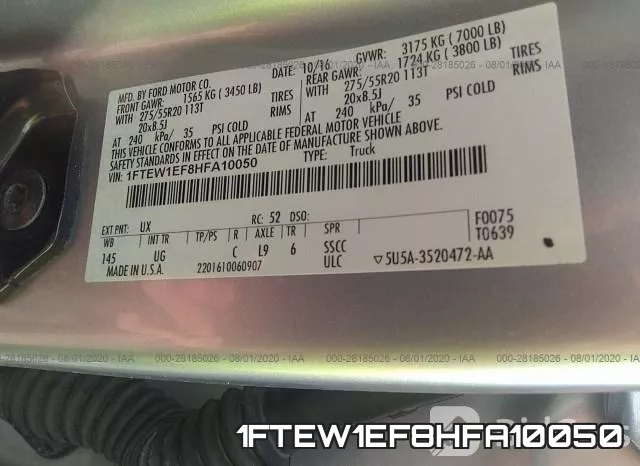 1FTEW1EF8HFA10050 фото 10