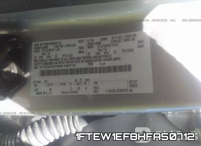 1FTEW1EF8HFA50712 фото 10