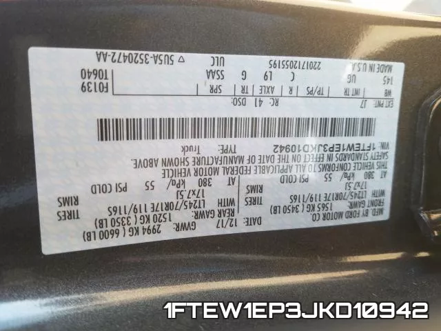 1FTEW1EP3JKD10942 фото 2