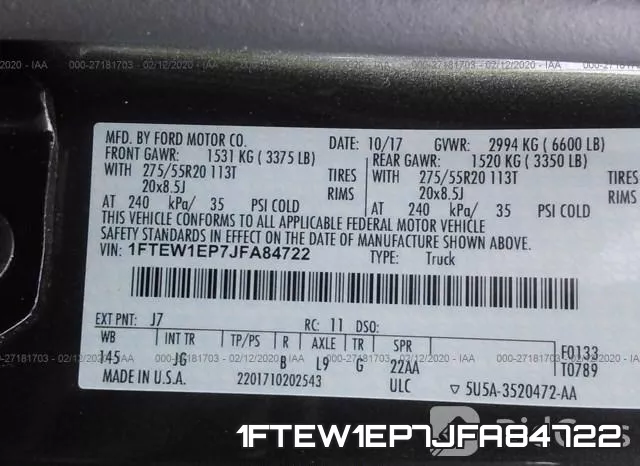 1FTEW1EP7JFA84722 фото 10