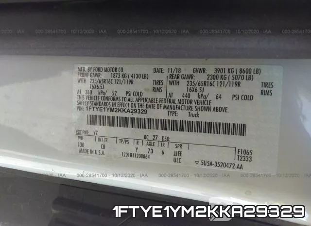1FTYE1YM2KKA29329 фото 10