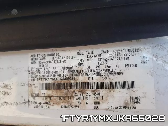 1FTYR1YMXJKA65028 фото 2