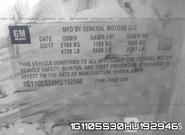 1G1105S30HU192946 фото 10