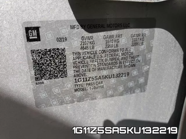 1G11Z5SA5KU132219 фото 2